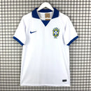 Camisa de Time Seleção Brasileira Polo Branca (Gola Azul)