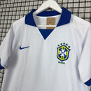Camisa de Time Seleção Brasileira Polo Branca (Gola Azul)