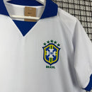 Camisa de Time Seleção Brasileira Polo Branca (Gola Azul)