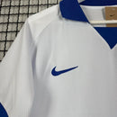 Camisa de Time Seleção Brasileira Polo Branca (Gola Azul)