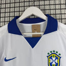 Camisa de Time Seleção Brasileira Polo Branca (Gola Azul)